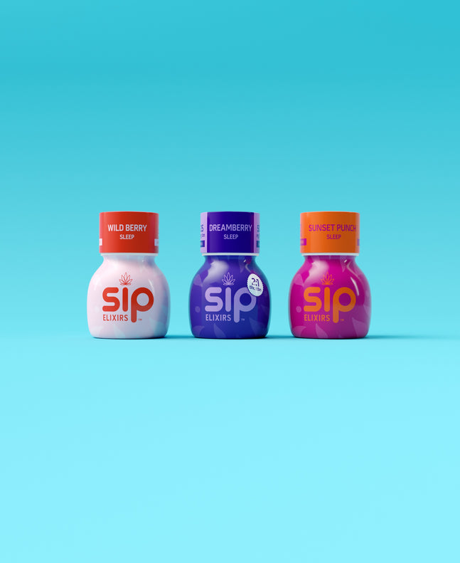 SIP Elixirs - Wild Berry, Dream Berry and Sunset Punch Bottles